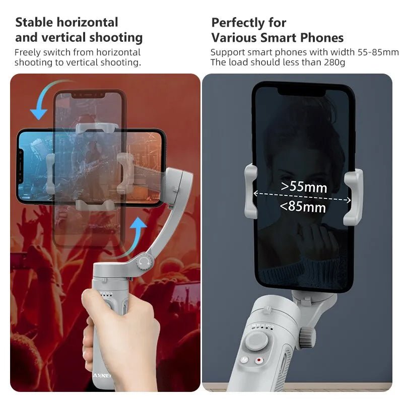 3 - Axis Gimbal Anti - Shake Stabilizer For All Smartphones - Smart Ware Co