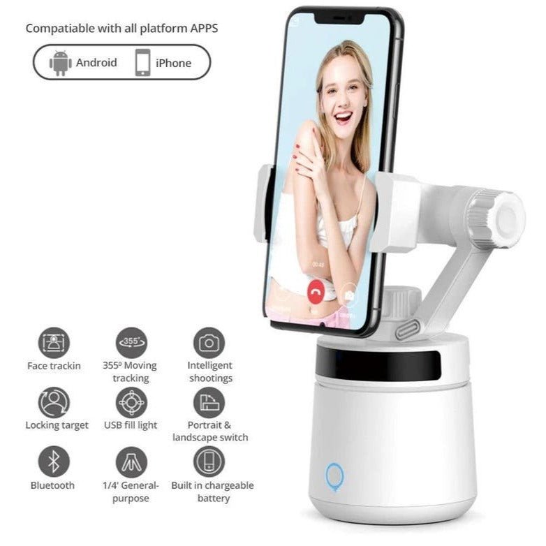360 Degree Rotation Automatic Gimbal With Intelligent Face Recognition - Smart Ware Co