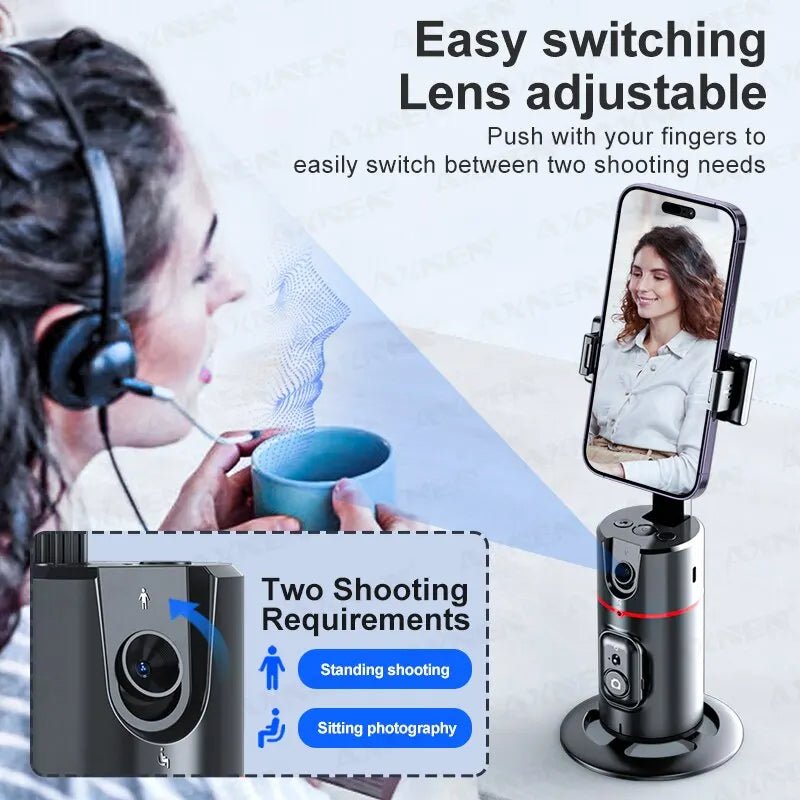 360 Rotation Follow - up Gimbal Stabilizer With Gesture Control - Smart Ware Co