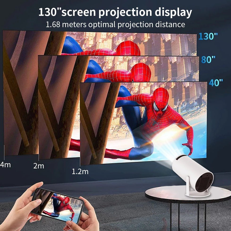 4K Display Smart Mini Portable Projector - Smart Ware Co
