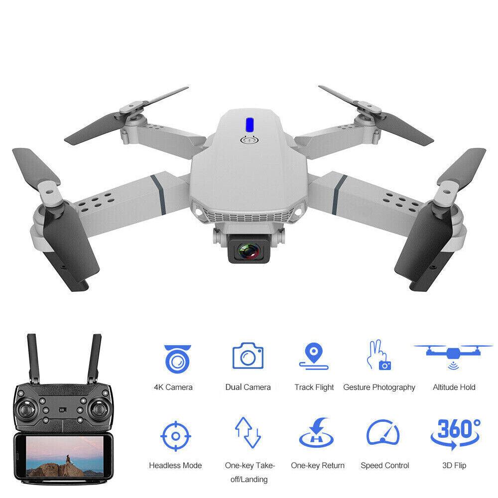 4K Drone Mini with HD Camera Drones Foldable RC Quadcopter with 3 Batteries - Smart Ware Co