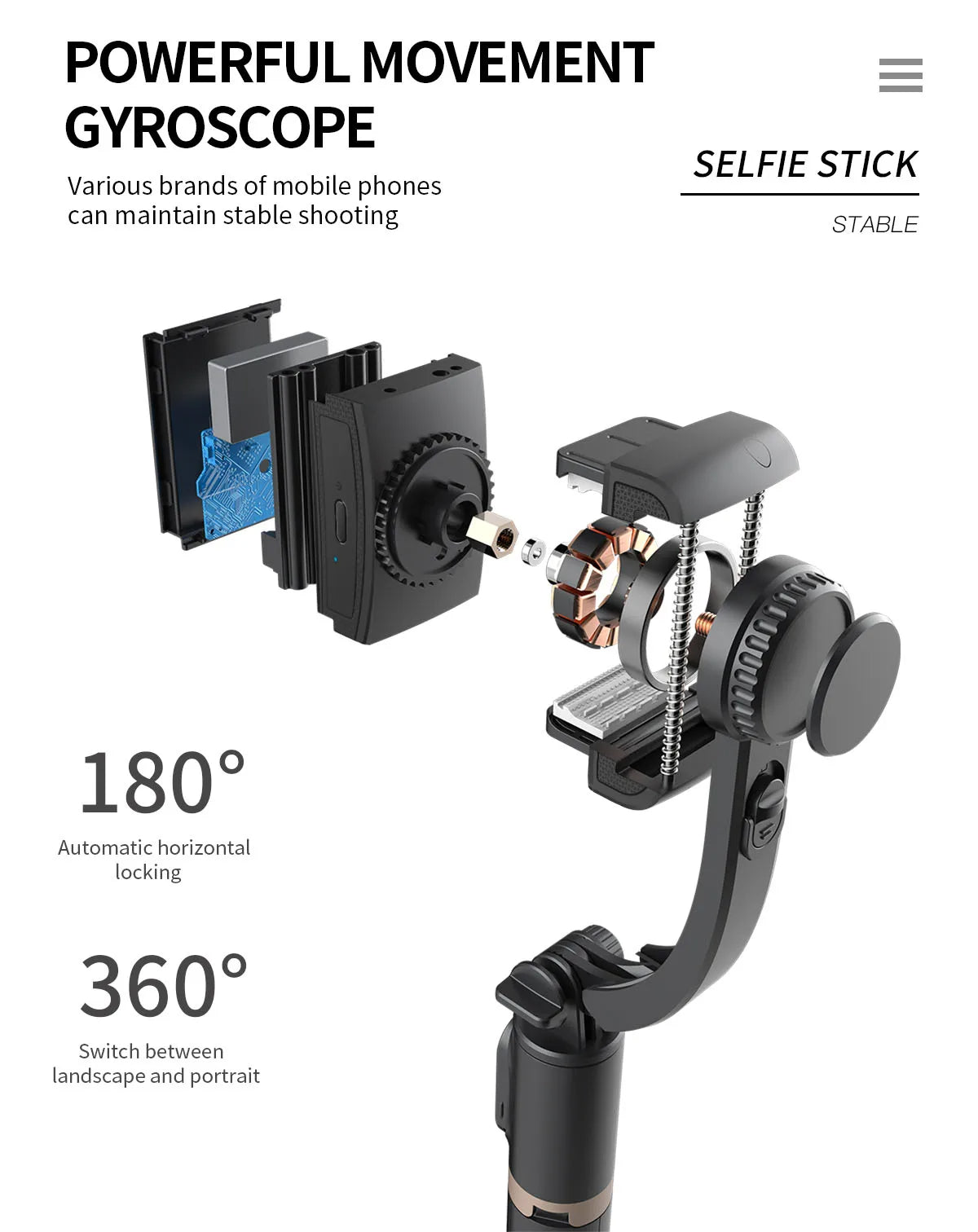Anti - Shake Handheld Selfie Stick Tripod - Smart Ware Co