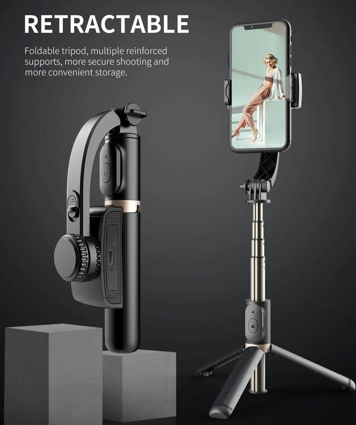 Anti - Shake Handheld Selfie Stick Tripod - Smart Ware Co