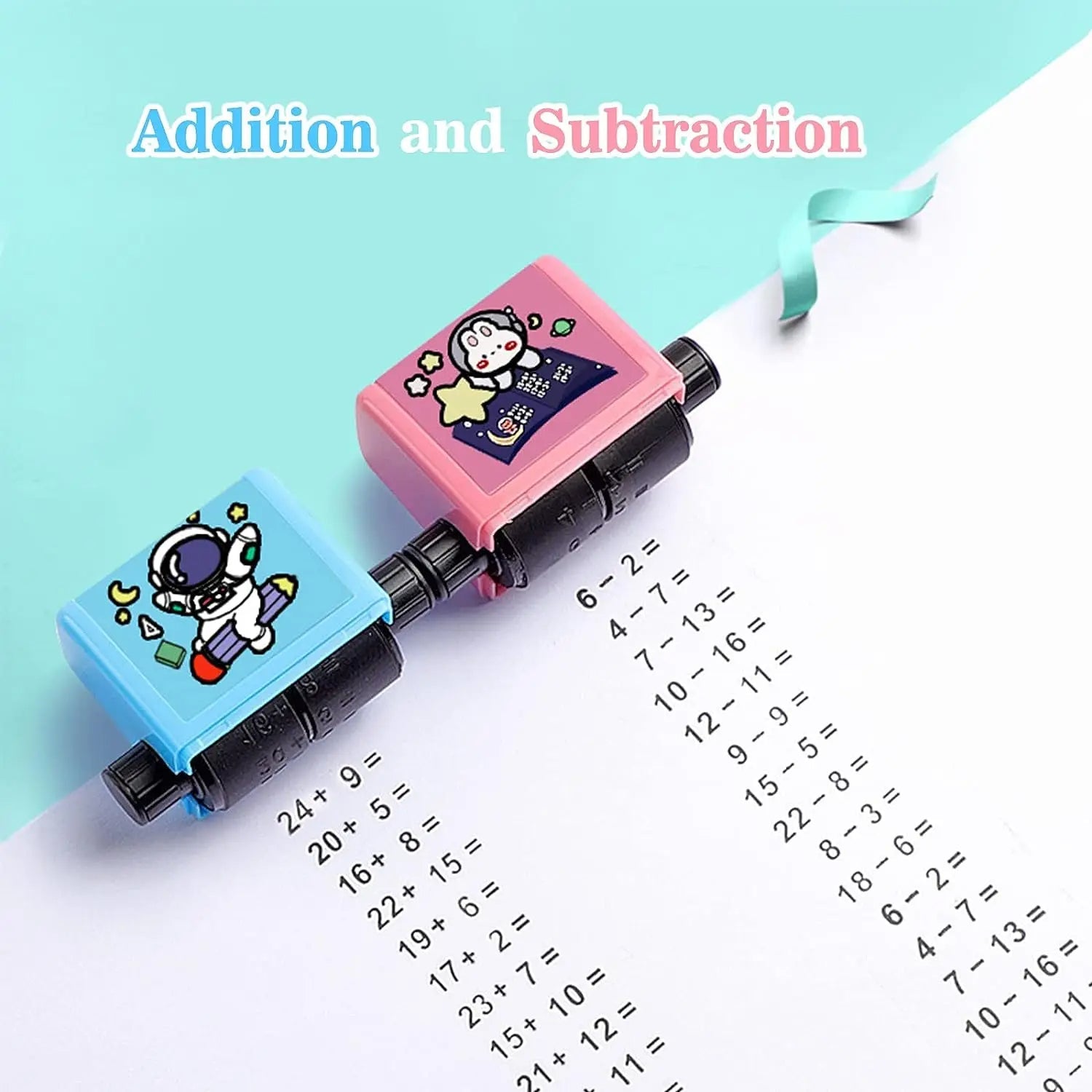 Teaching Reusable Math Practice Roller Stamp For Kids - Smart Ware Co