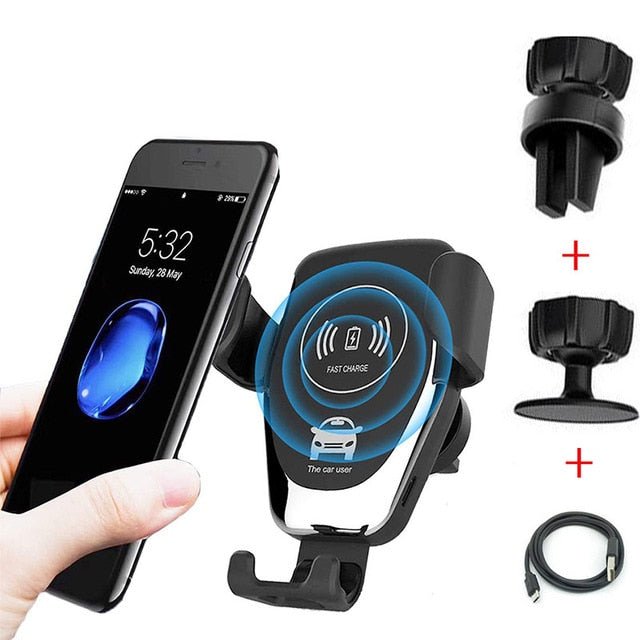 Automatic Clamping Infrared Auto Induction QI Car Wireless Fast Charger - Smart Ware Co