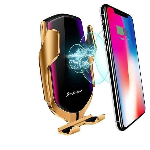 Automatic Clamping Infrared Auto Induction QI Car Wireless Fast Charger - Smart Ware Co
