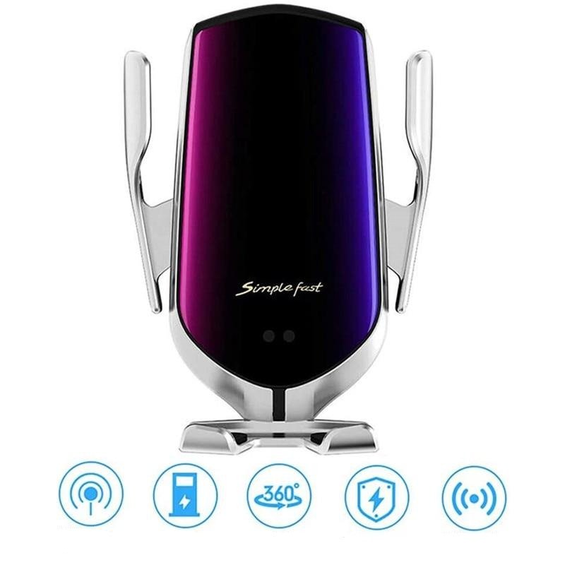 Automatic Clamping Infrared Auto Induction QI Car Wireless Fast Charger - Smart Ware Co