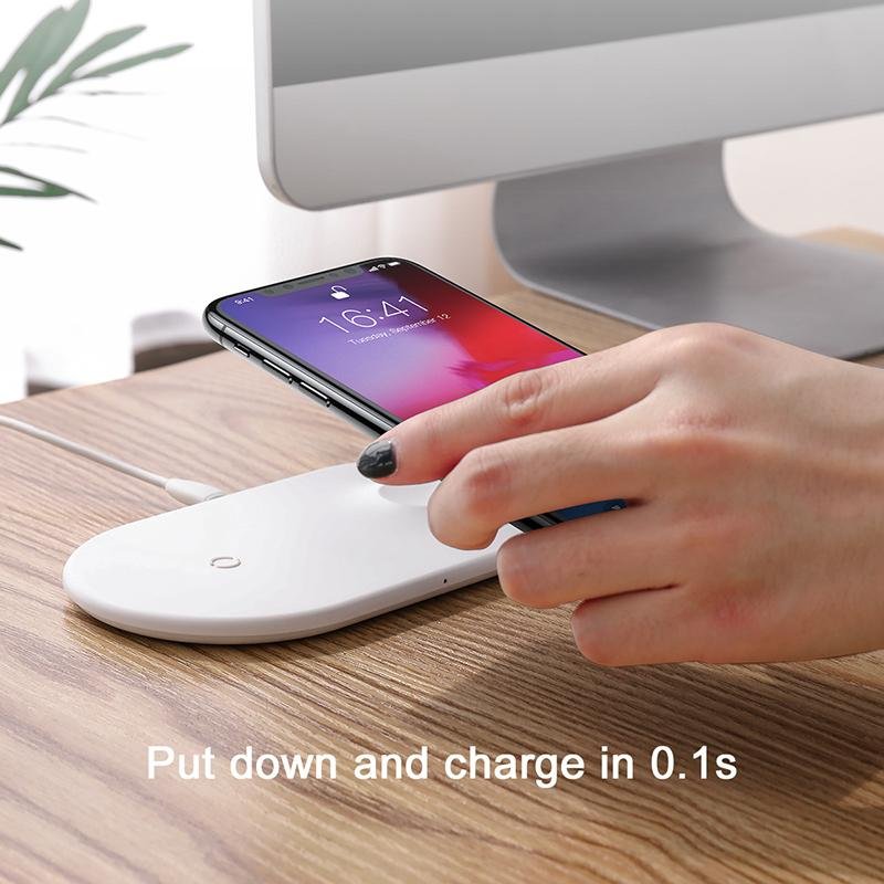 Baseus 2 in 1 Qi Wireless Charger - Smart Ware Co
