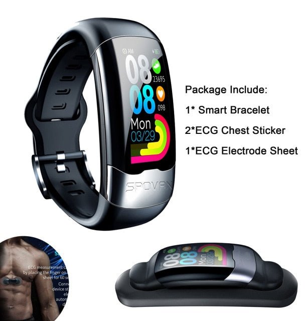 ECG PPG Smart Bracelet HRV Heart Rate Blood Pressure Monitor Smart Band Men IP67 Waterproof SportBands - Smart Ware Co
