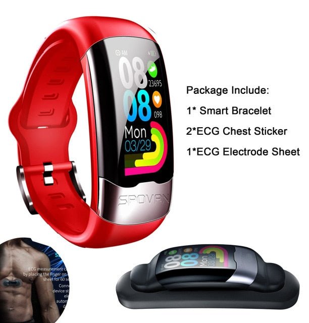 ECG PPG Smart Bracelet HRV Heart Rate Blood Pressure Monitor Smart Band Men IP67 Waterproof SportBands - Smart Ware Co