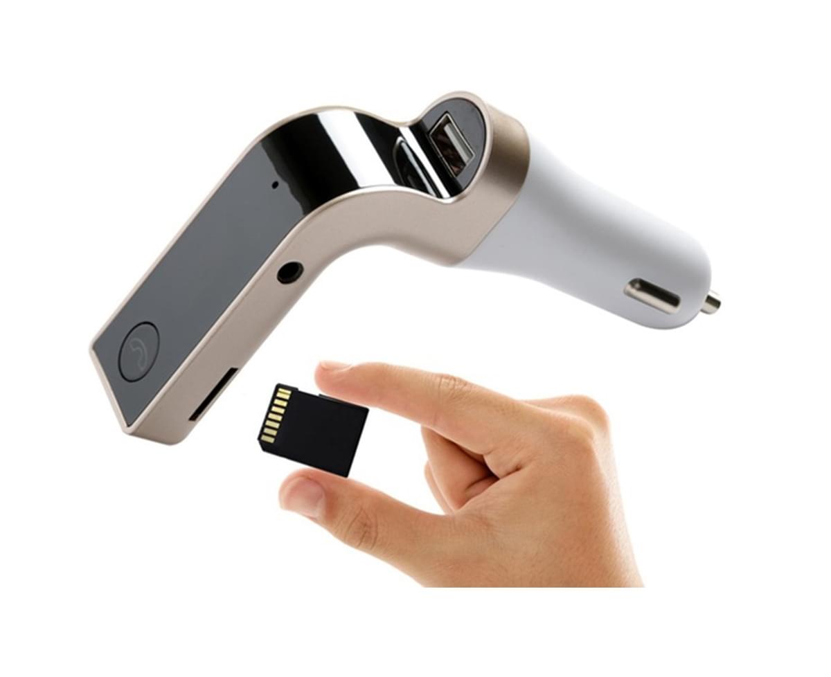 Hands - Free Bluetooth FM Transmitter Car Kit - BLACK - Smart Ware Co
