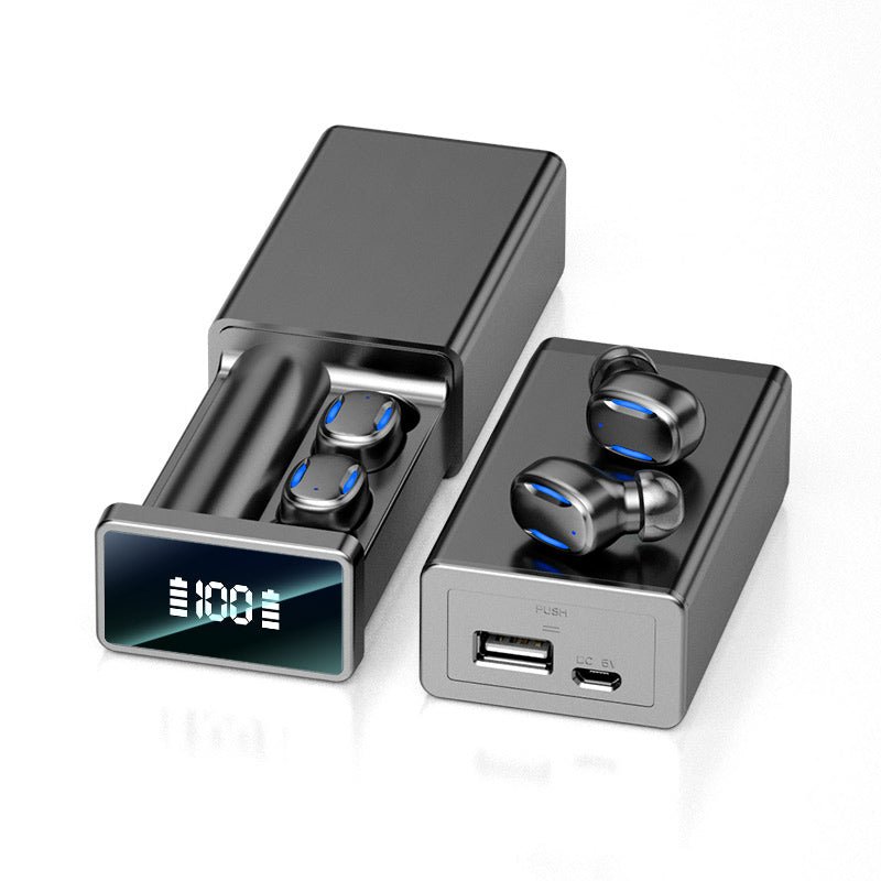 LED Display Wireless Waterproof Earphones With Charging Case - Smart Ware Co