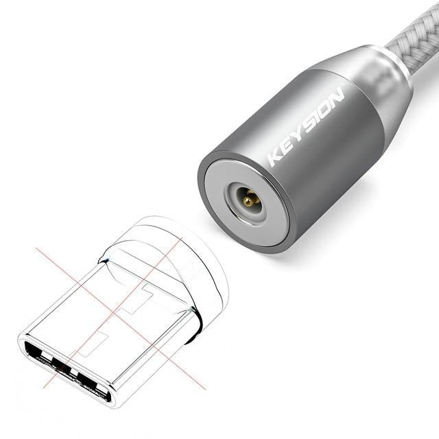 LED Magnetic USB Cable Fast Charging for all Types of Charging Port - Smart Ware Co