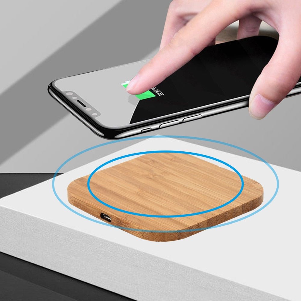 Universal Portable Wireless Charging Bamboo Pad - Smart Ware Co