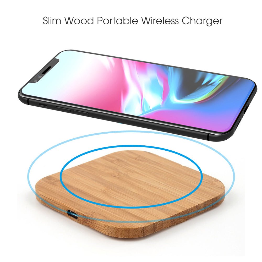 Universal Portable Wireless Charging Bamboo Pad - Smart Ware Co